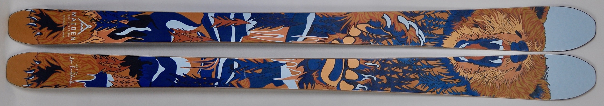 Maiden Skis - Tear Bear Graphics - Ilka Hadlock - Custom Ski